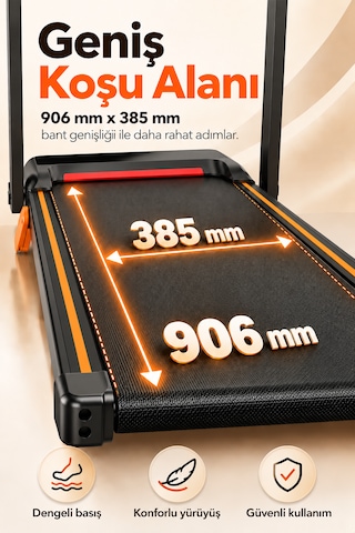 Güçlü Katlanabilir Koşu Bandı Ev Tipi Yürüyüş Fitshow App Bluetoothlu Uzaktan Kumanda Sessiz Motor