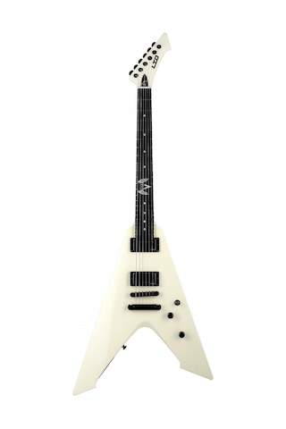 Esp Ltd Lvultureow James Hetfield Vulture Olympic White Beyaz V Kasa Hetfield İmzalı