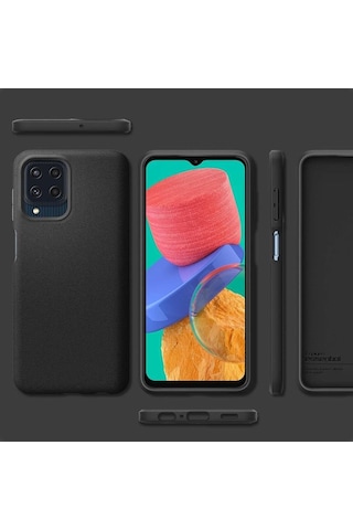 Spigen Galaxy M33 5g İle Uyumlu Kılıf Essential Sand Blast Back Matte Black