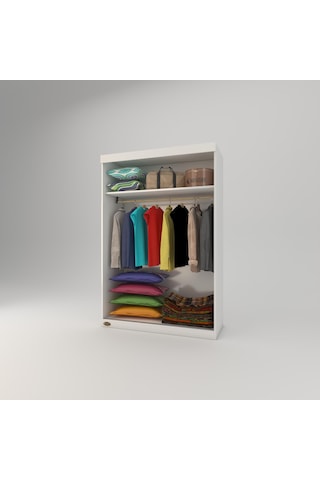 Kenzlife Gardırop Sürgülü Kapaklı Kapılı Karanfil120 Byz Gardolap Dolap