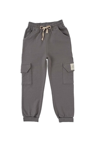 Little Gusto Gri Organik Pamuk Çocuk Jogger Pantolon