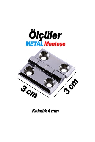 Yaprak Menteşe Metal 2 Adet 30x30 Mm Gümüş Krom Kapi Pencere Dolap Mobilya Kapak Menteşe Bağlantı Diğer