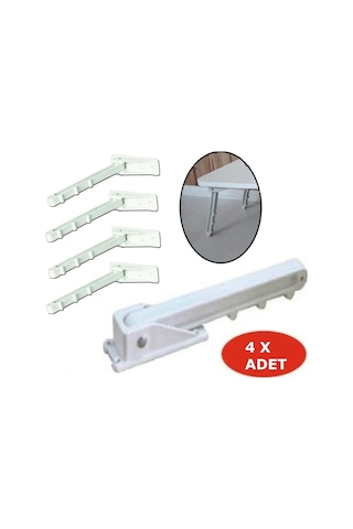 Depolife Sofra Servis Masası Sunum Sehpası İçin Plastik Katlanır Ayak 4 Ad