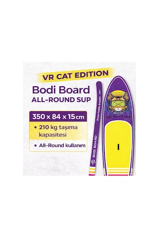 Paddle Board Sup Vr Cat Edition Bodi Cyber Şişme Stand 350x84x15cm Full Set Hediyeli