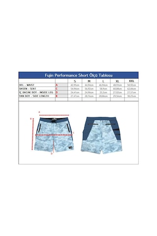 Fujin Performance Short Camo Indigo (501828154) İndigo