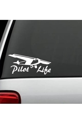 Pilot Hayat Uçak Çıkartma Araba Leptop Sticker Yapıştırma