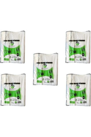 Doğanpack Şeffaf Naylon Bakkaliye Poşeti Torbası 5 x 1 KG 25 x 42 CM