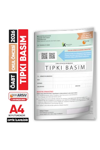 2026 Meb-ags Öabt Okul Öncesi Öğretmenliği Ösym Tıpkı Basım Kitapçığı Türkiye Geneli Deneme