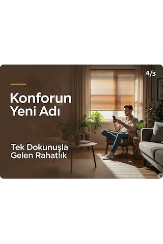 Akıllı Motorlu Zebra Perde, Zaman Ayarlı, Kumandalı, Telefon Ve Sesle Kontrol, Tuya Uyumlu Ekru