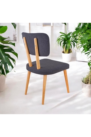 Polly Ahşap Sandalye Füme 6 Adet