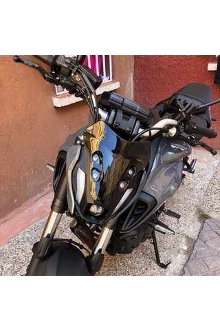 Youtek Yamaha Mt-07 2021 Abs Rüzgar Engelleyici - Siyah, 215x186mm, 135g, Motosiklet Modifikasyon Aksesuarı