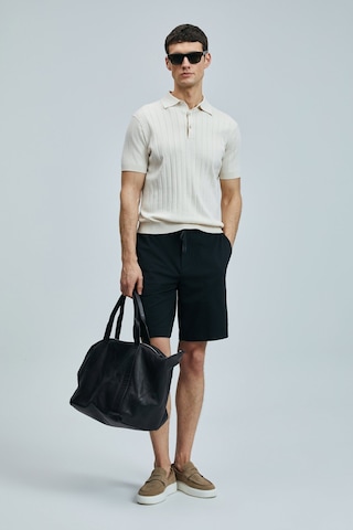 Lufian Erkek Aler Spor Slim Fit Chino Şort 111210079 Siyah Siyah