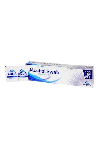 Aqua Alcohol Swap Cilt Temizleme Mendili 48 x 100'lü