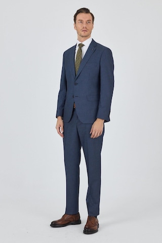 İmza Lacivert Mono Yaka Esnek 6 Drop Comfort Fit Classic Takım Elbise 1001250152 Lacivert