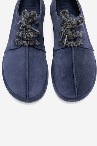 Luvishoes Luvi Shoes Denora Lacivert Süet Hakiki Deri Kadın Günlük Ayakkabı Lacivert