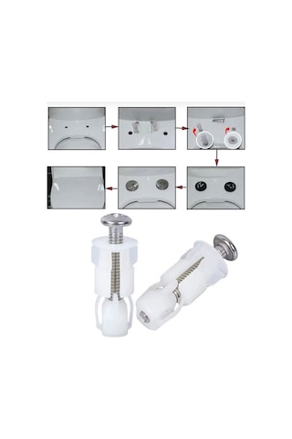 Klozet Kapağı Montaj Dubel Ve Vidası 2 Adet