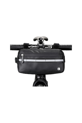 Rhınowalk Çok Fonksiyonlu Gidon Bisiklet Çantası Bisiklet Ön Çantası Omuz Çantası Bel Çantası - Siyah