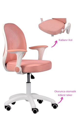 Drift Luna Çocuk Çalışma Sandalyesi Pembe