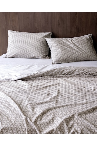 Madame Coco Metz Çift Kişilik %100 Ranforce Baskılı Nevresim Takımı - Gri 8684427296264 Çok Renkli