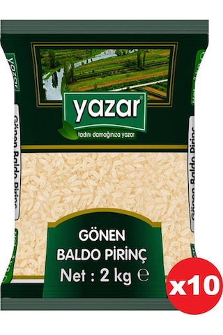 Yazar Baldo Gönen Pilavlık Pirinç 10 x 2 KG