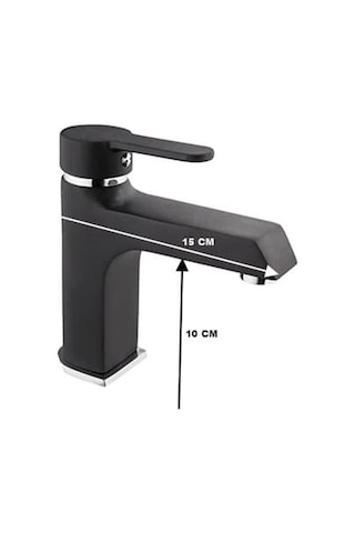 Kare Stil Mix Lavabo Bataryası Siyah 30009-K