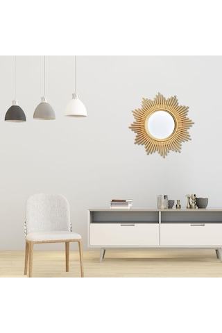 Suntek Magideal İskandinav Duvar Aynası Altın Çerçeve Koridor A