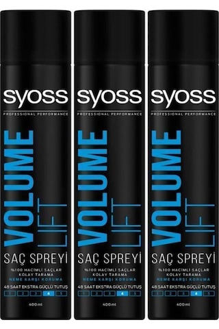 Syoss Volume Lift Saç Spreyi 3 x 400 ML