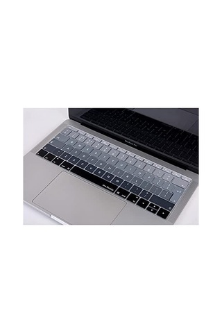 İngilizce Klavye Koruyucu Macbook A1534 A1708 Uyumlu Uk Avrupa Ters L Enter Silikon Klavye Koruyucu English Keyboard Cover Siyah Gri