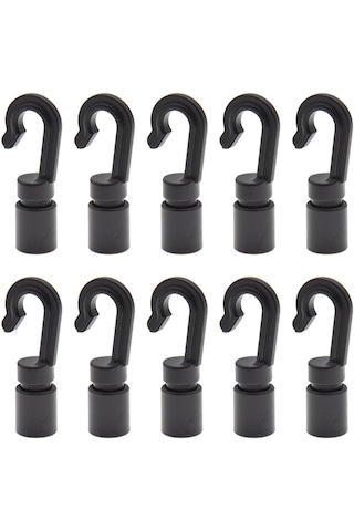 Homyl 10 Adet Şok Kablosu Açık Uçlu Kancalar Bungee Kordonu