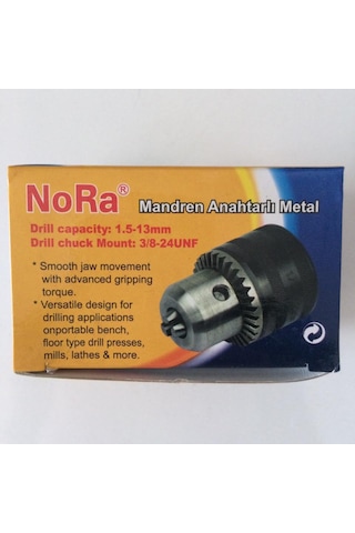 Nora Matkap Mandreni Metal Anahtarlı 13 MM 3/8