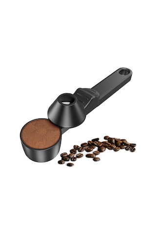 Kangvka Kahve Kapsülü Doldurma Seti: Yeniden Kullanılabilir K-kupalar İçin Mini Filtrasyon Lehlebi Ve Ölçü Kaşığı - Sızıntısız, Kolay Kullanım - Siyah Siyah