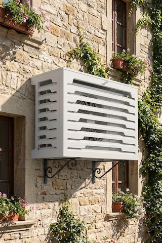 Klima Motoru/dış Ünite Gizleme/koruma Kafesi Xl 120x62x150 H Stage Beyaz