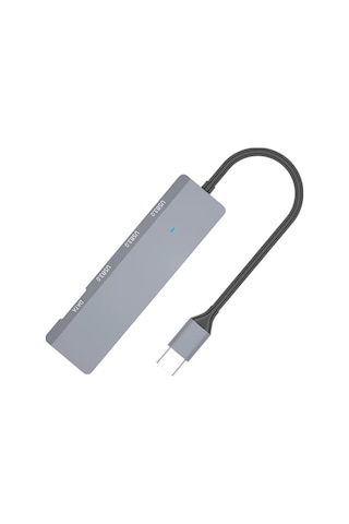 Ally Ads-309c 4in1 Type-c To Usb + Type-c Hub Adaptör Çevirici Dönüştürücü Çoğaltıcı- 5775 Füme