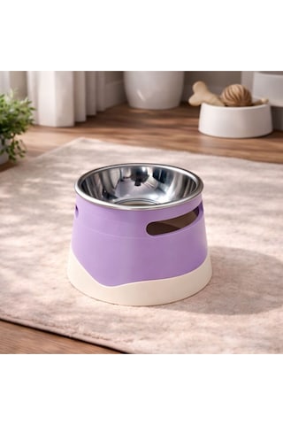 İsime Özel Yükseltilmiş Köpek Mama Kabı Paslanmaz Çelik Hazne, Ergonomik Tasarım