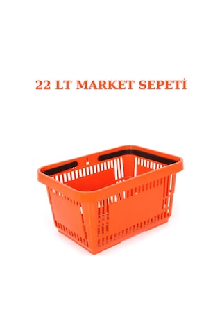 5 adet 22Litre Market ve Alışveriş Sepeti, Saplı Market Sepeti T
