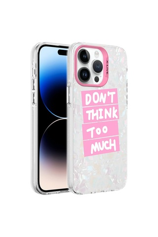Zeyline Apple Uyumlu iPhone 14 Pro Mermer Desenli Zore Marbello Kapak-pembe