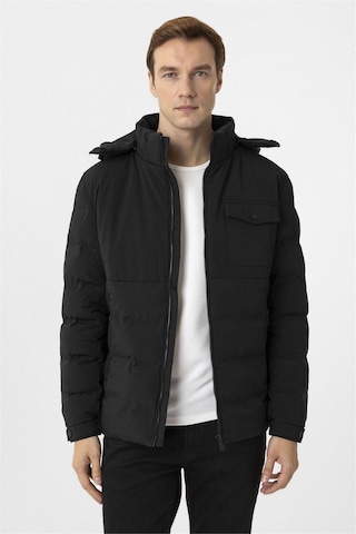 Süvari Siyah Slim Kapitone Mont-34888 Siyah