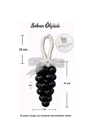 El Yapımı Siyah Üzüm Salkım Sabun Kurdelalı Vanilya