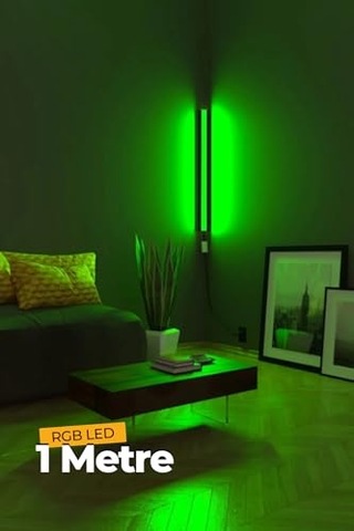 Led Abajur Aplik Gece Lambası Rgb Lambader 16 Renkli Uzaktan Kumandalı Işık 4 Animasyonlu Çok Renkli