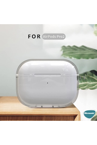 Microsonic Apple Uyumlu AirPods Pro 2.Nesil Kılıf Transparent Clear Soft