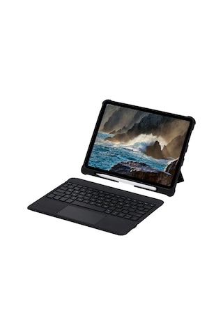 Apple Uyumlu T5209d iPad Pro 12.9 2021 Kılıf İnter Ledli Klavyeli Tablet Kılıfı - Siyah Diğer