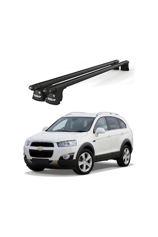 Trio-ı Chevrolet Captiva 2007-2015 Uyumlu Siyah Kilitli Ara Atkı 120cm Port Bagaj Tavan Barı