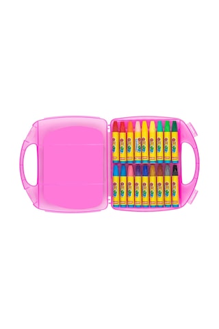 Bigpoint Pastel Boya 18 Renk - Pembe Çantalı 3'lü Paket