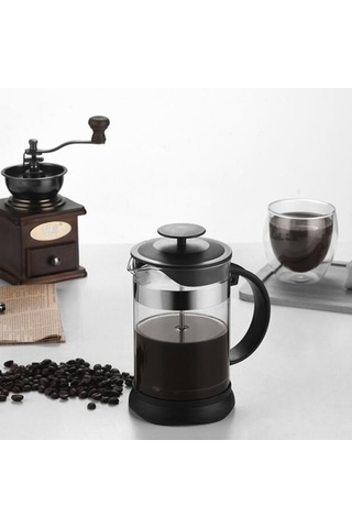 Neevoyu 350ml Borosilikat Cam Fransız Pres Kahve Makinesi - Ev Kullanıma Uygun, Çay/çikolata Da Hazırlanır, 4 Dakikada Hızlı Filtreleme Renkli