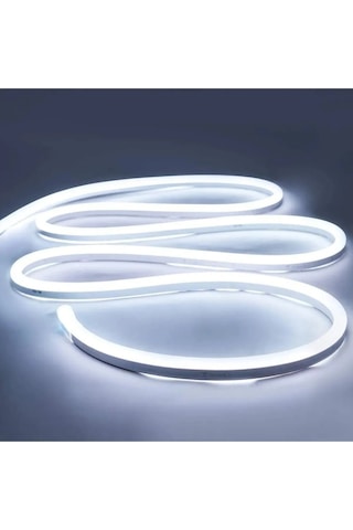Neon Esnek Şerit Led 4 Metre Beyaz Gün Işığı + 220 Volt Fişli