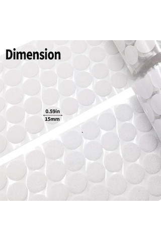 25 Adet 15Mm Yapışkanlı Yuvarlak Cırt Cırtlı Bant - Cırt Bant