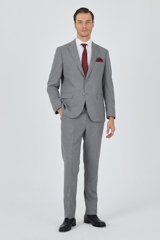 İmza Gri Mono Yaka Esnek 6 Drop Comfort Fit Classic Takım Elbise 1001250104 Gri