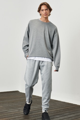 AC&Co / Altınyıldız Classics Erkek ACIK GRI MELANJ Standart Fit Beli ve Paçası Lastikli Rahat Spor Eşofman Altı 4A5121200001AGMXXL Gri Melanj