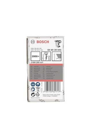 Bosch Gnh 18v-64 M Uyumlu Başsız Çivi 50mm 2000 Ad 2608200531
