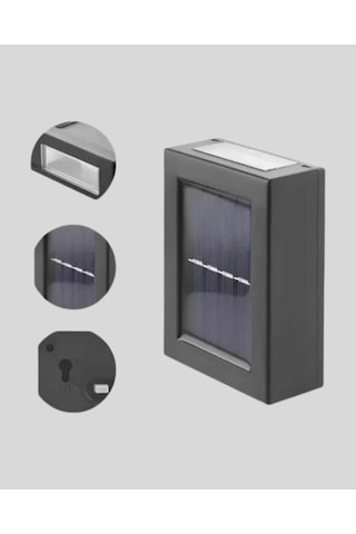 6 Led Güneş Enerjili Sensörlü Lamba Akıllı Işık Sensörlü, Enerji Tasarruflu Bahçe Aydınlatma Çok Renkli